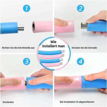 Обруч EOSVAP для схуднення та масажу, рожево-блакитний, для дорослих