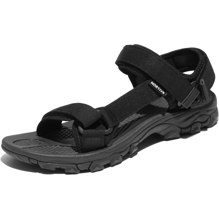 Чоловічі літні сандалії NORTIV 8 для туризму та спорту, Outdoor, пляжні сандалії, чорний колір, 45 EU