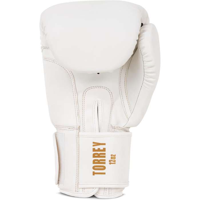 Боксерські рукавички Tapout з екошкіри Torrey, білі/золоті, 8 oz