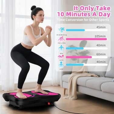 Вібраційна платформа QEIFEII для тренувань всього тіла, побудови м'язів та формування фігури. 200 швидкостей, вантажопідйомність 180 кг