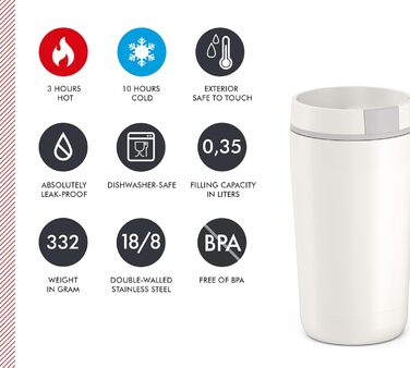 Термос нержавіючий Thermos Stainless King 0.47л червоний для кави та чаю, герметичний, в посудомийку, тримає тепло 7 год, холод 18 год, з гачком для чаю, без BPA