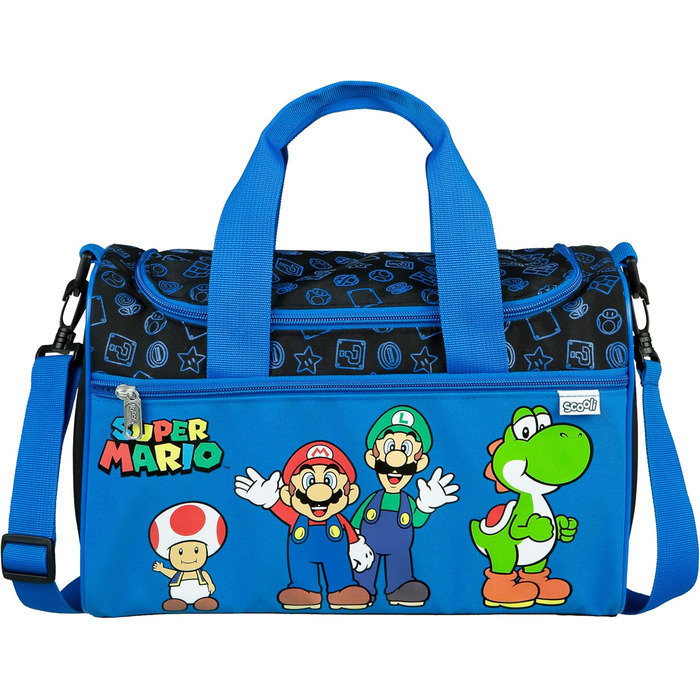 Дитяча спортивна сумка Scooli - блакитна, 23 x 35 x 16 см, з регульованим ремінцем