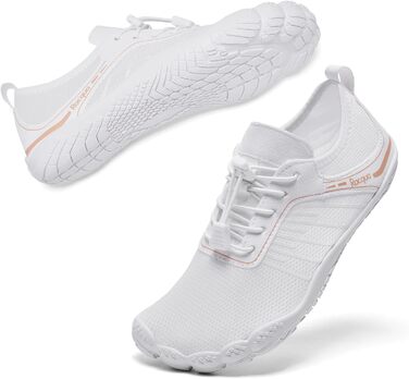 Водні черевики Raqua для плавання та відпочинку на пляжі - антиковзаючі, швидковисихаючі, білі, 39 EU (Wz1112)