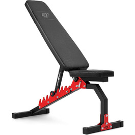Регульована лавка для жиму Marbo Sport MH-L114 2.0, чорна, універсальна фітнес-лавка для тренувань, багатофункціональна, для дому та спортзалу