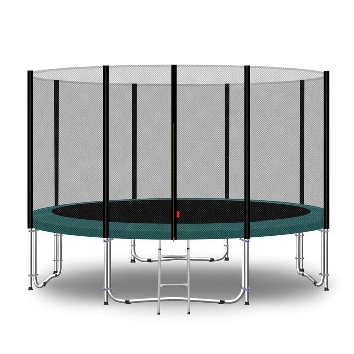 Трамплін для дітей на вулицю, діаметр 366 см, зелений, повний комплект