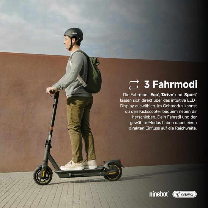 Електросамокат Segway-Ninebot MAX G2 D для доріг, для дорослих, макс. швидкість 20 км/год, запас ходу 70 км, сірий, модель 2023 року, з офіційним допуском
