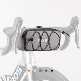 ROCKBROS водонепроникна велосипедна сумка на кермо Road-to-Sky, світловідбивна, для MTB, шосейних та міських велосипедів, сіра