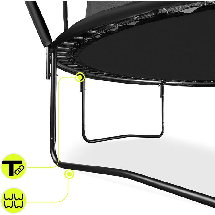 Батут гірчатий Hypermotion Outdoor для дітей 244/305/366/430/487 см - швидковисихаючий, водостійкий, Ø 366 см