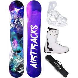 Airtracks Сноуборд-сет для жінок High M Carbon Rocker + кріплення Master W Fastec + черевики + сумка для сноуборду 140, 145, 150, 155 см. Сноуборд 140 см, черевики Master W QL 41
