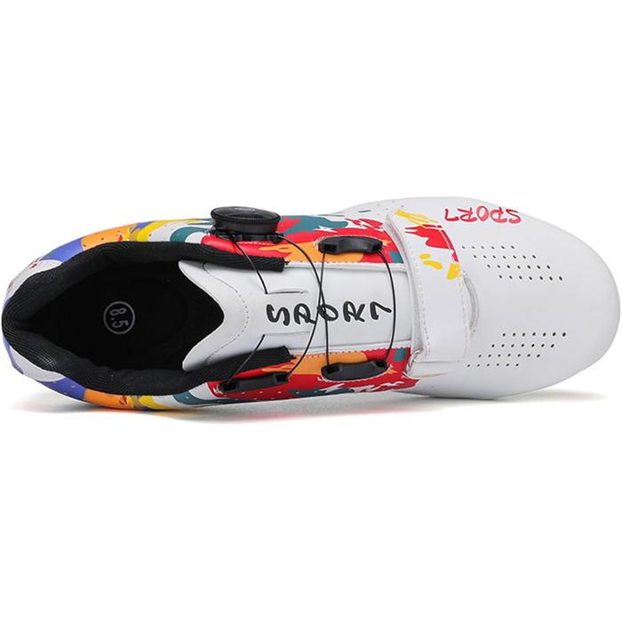 Велосипедні шкарпетки SDEQA для чоловіків та жінок: дихаючі велотуфлі для педалей Look SPD SPD-SL Delta Lock, розмір 36 EU, білий колір