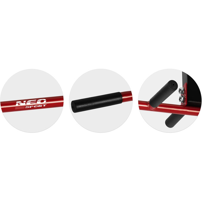 Турнік для стелі NEO SPORT NS-317 із посиленого сталі, 6 нековзних ручок, 98x43x35 см, макс. навантаження 90 кг, для силових вправ