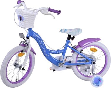Дитячий велосипед Volare Disney Frozen 2 16 дюймів, синьо-фіолетовий, безпечний та стильний