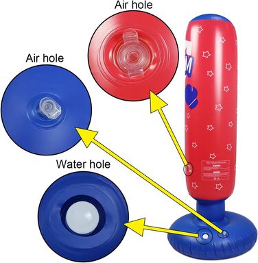 Дитячий боксерський мішок на підставці, 125 см, червоний. Мішок для кікбоксингу, боксерський манекен, іграшки для активного відпочинку, спортивні подарунки для хлопчиків