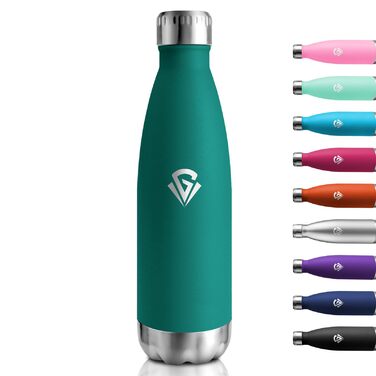 Термос-пляшка 750 мл, термокана з подвійними стінками, підходить для газованої води, без BPA, витокозахисна, ізольована пляшка з нержавіючої сталі для університету, роботи, подорожей, спорту, активного відпочинку, хлопчиків та дівчаток, 750 мл, темно-зеле