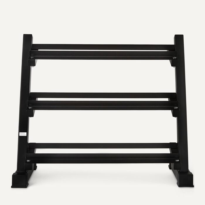 Стійка для гантелей Amazon Basics, 3-ярусна, регульована, чорна