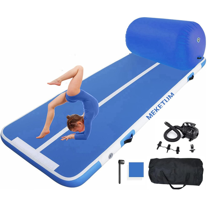 Килимок для гімнастики Dicke Turnen: 2м, 3м, 4м, 5м, 10/20см, 300х100х15см, 100х60см. Нековзкий, для дому, тренувань, йоги, фітнесу. Зелений, Синій