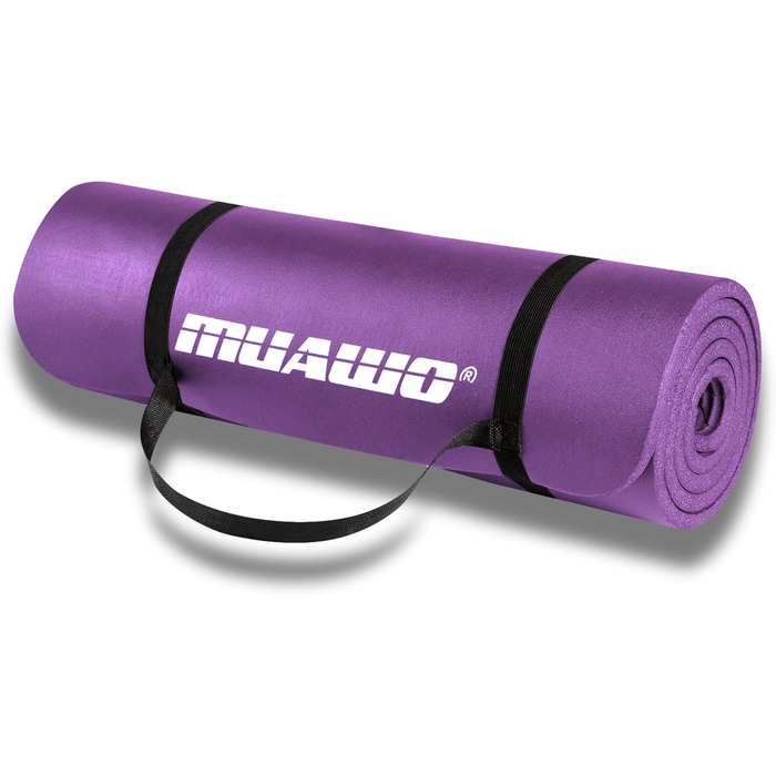 Килимок для тренувань Muawo Premium: фітнес, йога, гімнастика | антиковзаючий, товстий, довгий (190х100х1,5 см)