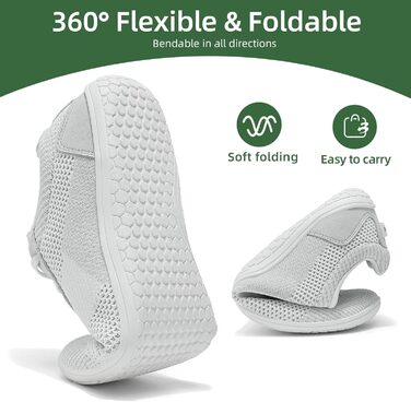 Легкі дихаючі кросівки Barfußschuhe для чоловіків та жінок | Широка передня частина, підошва 4 мм | Зручні для спорту, відпочинку та повсякденного носіння (44 EU, Білий)