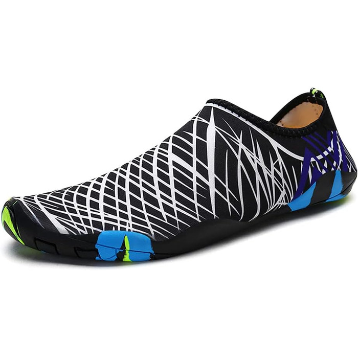 Чоловічі та жіночі аквашузи Barfußschuhe, швидковисихаючі, дихаючі, неслизькі, зелені (36 EU, 429 Weiß)