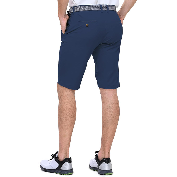Чоловічі шорти для гольфу Outdoor Ventures UPF 50+ Stretch Dry Fit, швидкосохнучі бермуди з кишенями, темно-сині, розмір 32