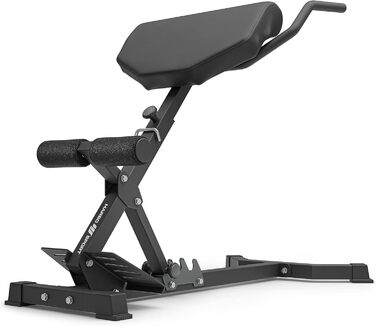 Гіперекстензія Marbo Sport MS-L108 2.0 для спини, регульований кут, посилена конструкція, чорний колір, вироблено в ЄС