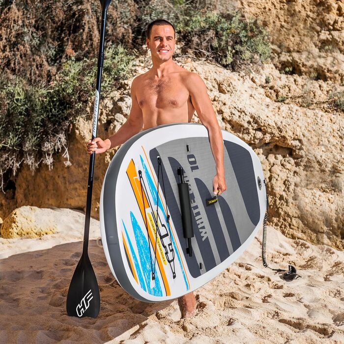 Надувна SUP-дошка Bestway Hydro-Force White Cap з сидінням, 305x84x12 см, комплект для веслування