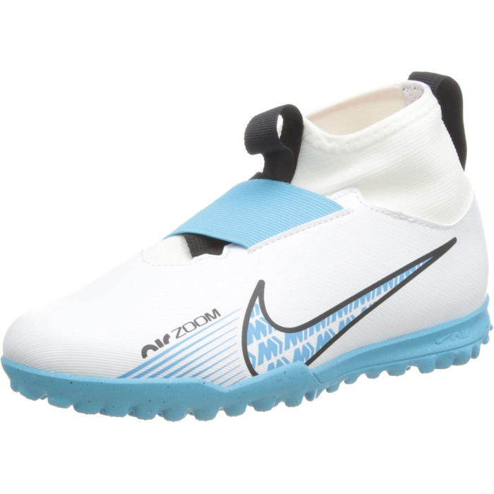 Дитячі футбольні кросівки Nike Zoom Superfly 9 Academy TF для штучного покриття, 33 EU, білий, синій, рожевий