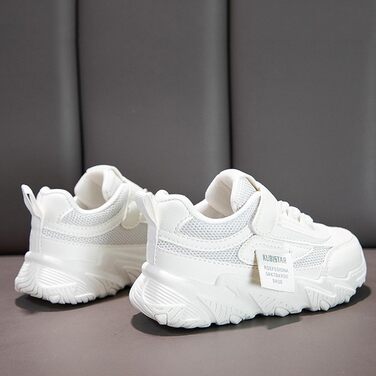 Дівчачі кросівки Mesh: легкі, дихаючі, зручні. Зручні дихаючі кросівки для дівчаток з неслизькою підошвою. Модне взуття для активного відпочинку (27 EU, Білий)