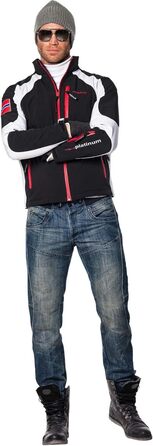 Чоловіча софтшеллова куртка Nebulus Rockshell L чорно-біла