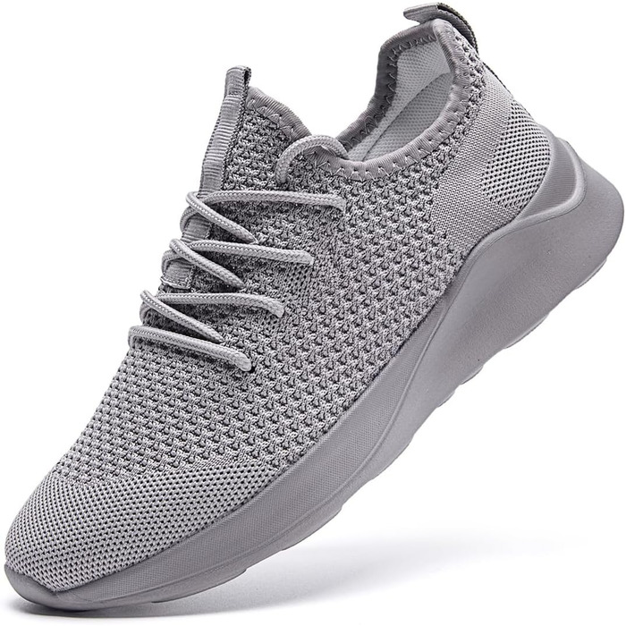 Чоловічі кросівки для спорту, тенісу, ходьби та бігу. Легкі, дихаючі, білі (43 EU, світло-сірий)