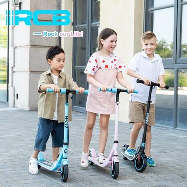 Дитячий електросамокат RCB, 150 Вт, до 16 км/год, складаний, з LED-підсвіткою та дисплеєм, для дітей 6-12 років, подарунок для підлітків