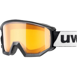 Гірськолижна маска uvex athletic LGL для жінок і чоловіків, чорна, контрастна лінза, антифог, розмір універсальний