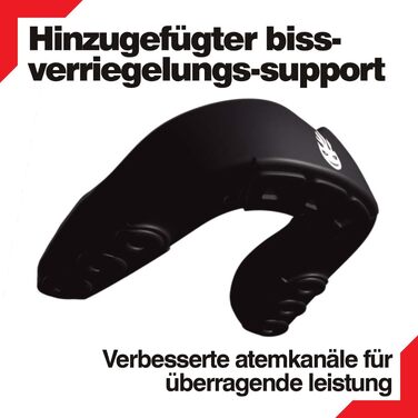 Захисна капа Knox Sport для дорослих, дітей та підлітків – захист рота для контактних видів спорту (бокс, єдиноборства, футбол, баскетбол, хокей та ін.) (11+ років, чорний/золотий)