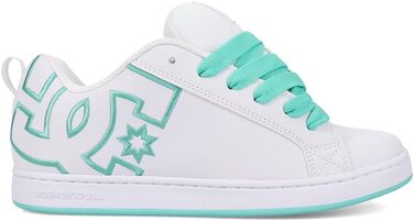 Жіночі кросівки DC Shoes Court Graffik, білий, рожевий, блакитний (39 EU, Aqua)