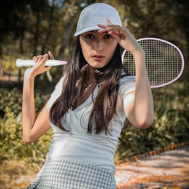 Ракетка для бадмінтону OGEENIER: Графіт, Легка, Професійна, з карбоном, неслизька ручка, у сумці, Рожева