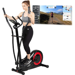 Еліптичний тренажер Care Fitness CE-665 з моторизованим регулюванням опору - 21 програма тренувань, 20 кг маховик, 24 рівні опору