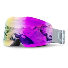 Гірськолижні окуляри унісекс з UV-захистом та антифогом, сірі