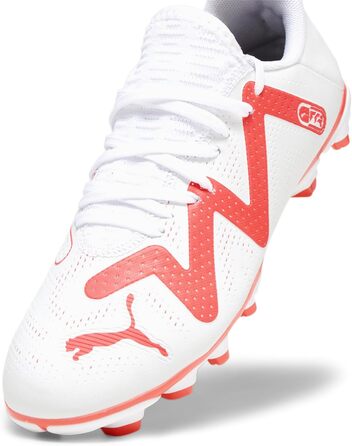 Дитячі футбольні бутси PUMA Future Play FG/AG Jr для гри на траві та штучному покритті, 37 EU, білий/фіолетовий