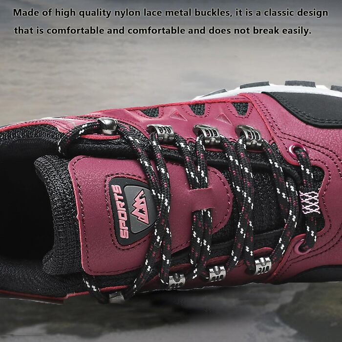 Чоловічі та жіночі трекінгові черевики для хайкінгу. Легкі, дихаючі, спортивні, з неслизькою підошвою, зручні. Розмір 41 EU, рожевий колір.