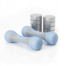 Набір регульованих гантелей Relaxdays, 2 шт., 1-2 кг, гумові