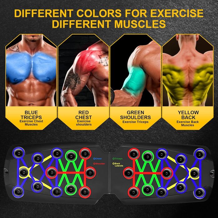 Flintronic Тренажер для віджимань 28 в 1: Фитнес-дошка для всього тіла, компактна та портативна