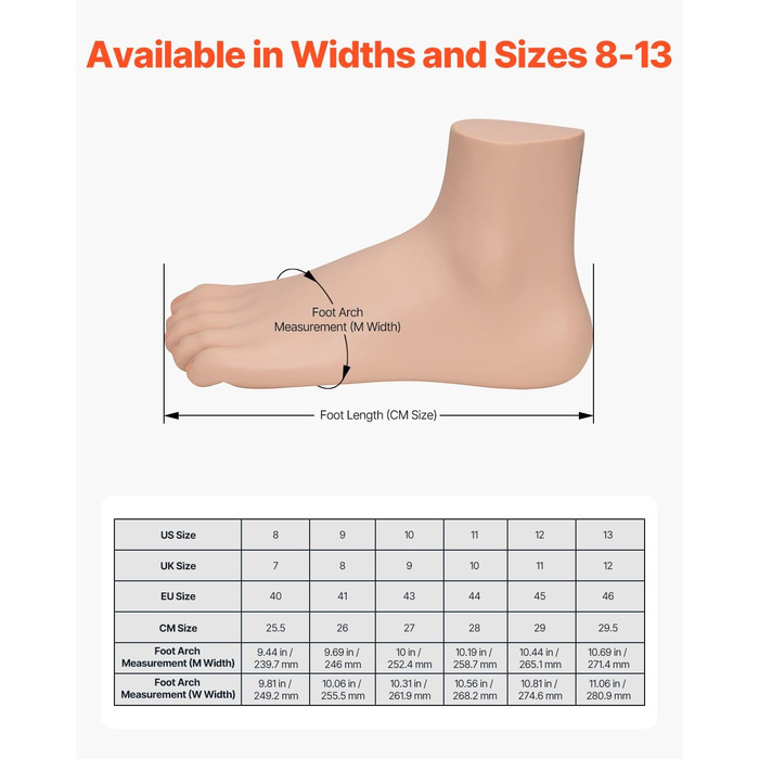 Чоловічі кросівки для тренувань VEVOR 43 EU (широкі), білі