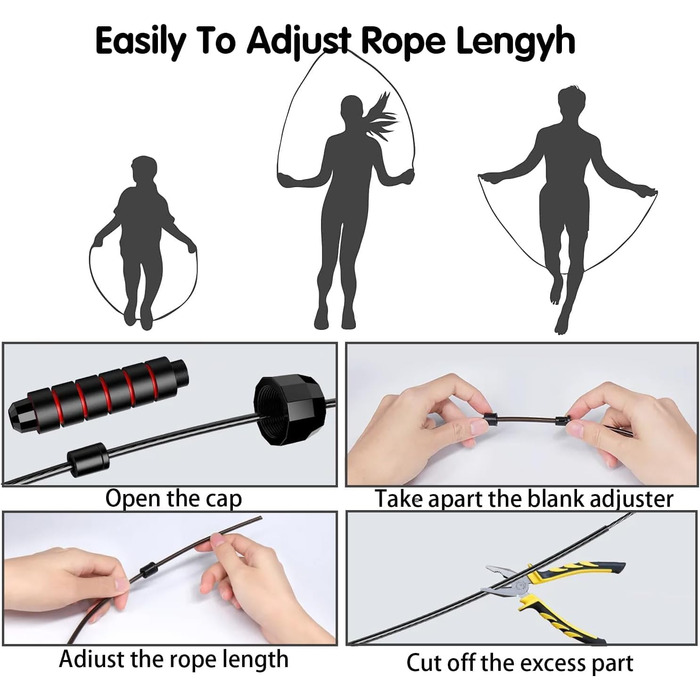 Стрибкове канат Enouke: 2 шт. для кардіотренувань (червоний/синій)