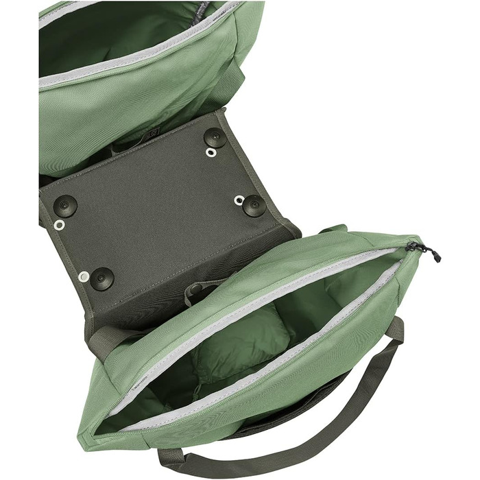 Велосипедна сумка VAUDE TwinShopper 44 л, окремі секції, дощовик, зелена