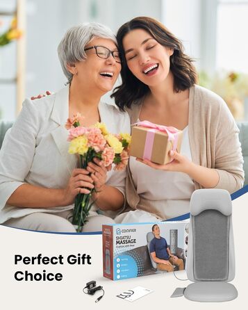 Крісло-масажер Comfier Shiatsu з підігрівом та функцією глибокого масажу, 2D/3D, для дому та офісу