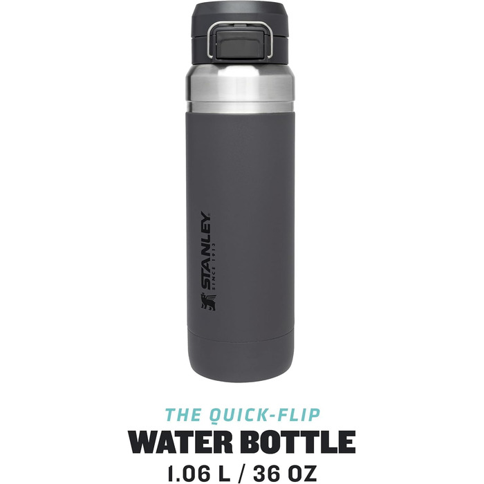 Термос-бутилка Stanley Quick Flip з нержавіючої сталі, 7+ годин холодна, BPA-free, герметична, для води, посудомийна, з кришкою-заскочкою
