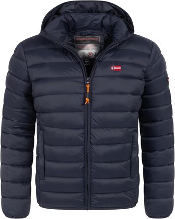 Чоловіча зимова куртка Geographical Norway з капюшоном, тепла, з підкладкою, для активного відпочинку, великий розмір 3XL, темно-синій