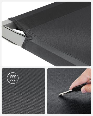 Кемпінгове ліжко SONGMICS, TÜV Rheinland, 260 кг, 210x72x45 см, чорне