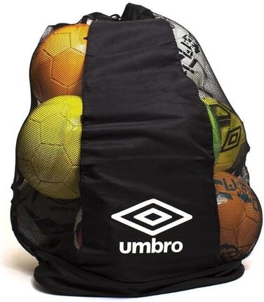 UMBRO мішок для футбольних м'ячів, чорний, сумка для зберігання та перенесення