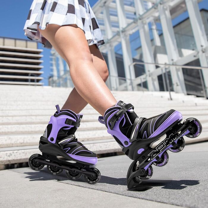 Дитячі ролики 2PM SPORTS з регульованим розміром для дівчаток та хлопчиків, зелені (фіолетові), розмір EU 37.5-41